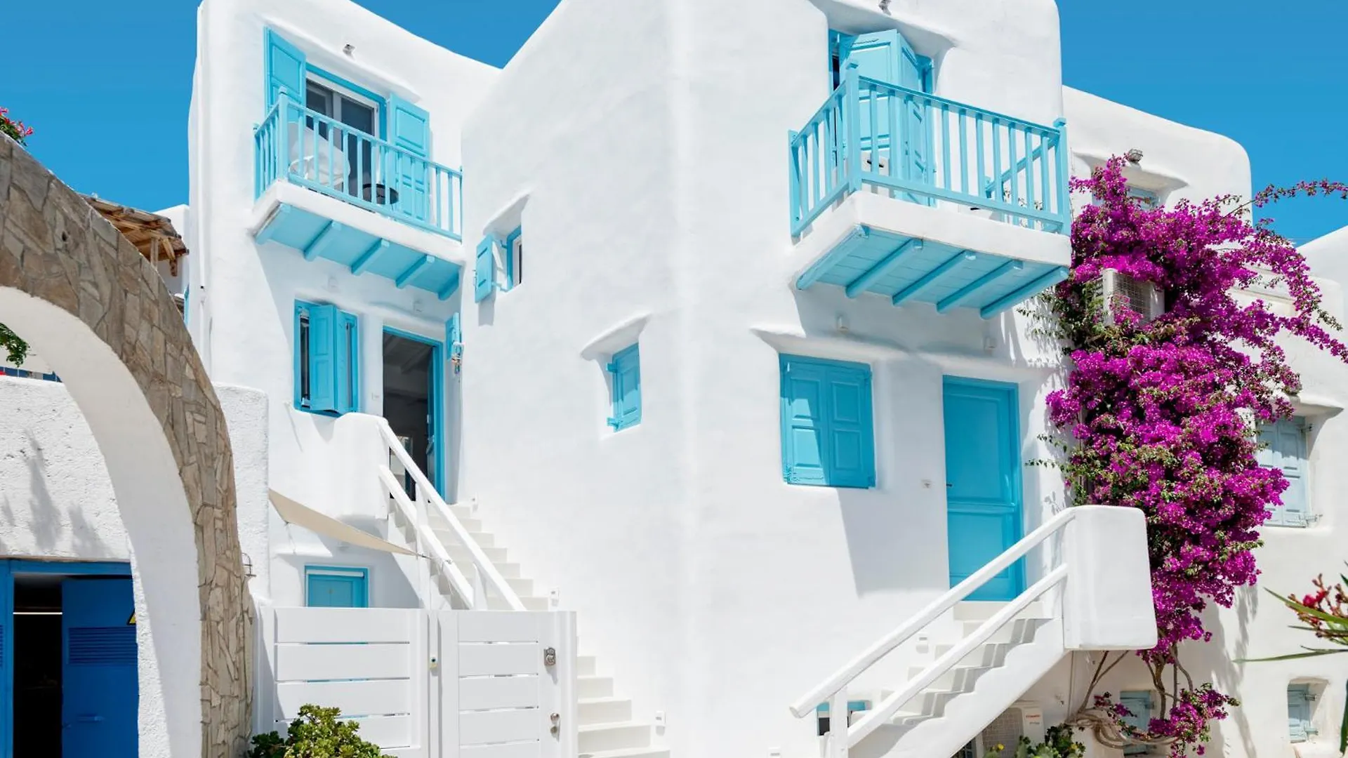 ヴィラ Mykonian Mews Luxury Suites プサロウ